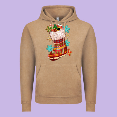 Christmas Vintage Hoodie Designed By Cowgirlartshop