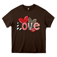 Chocolate Brown love Heavy Core Tee - LillyAllenDesigns