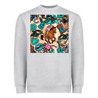 Western Cowgirl Seamless Pattern Heavyweight Sweatshirt | Teevron