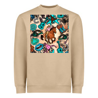 Mushroom western cowgirl seamless pattern Heavyweight Sweatshirt - BundleAndBundleShop