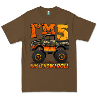 Cacao i'm five this is how i roll monster truck birthday Premium Tee - Jasminsmagicworld