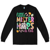 Black Little mister hops a lot Easter Day Long Sleeve Tee - HowdyJamesFarm