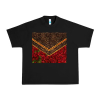 Black red roses with leopard Urban Heavy Tee - TumblerDesignByShophia