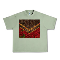 Oil Green red roses with leopard Urban Heavy Tee - TumblerDesignByShophia