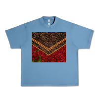 Pebble Blue red roses with leopard Urban Heavy Tee - TumblerDesignByShophia