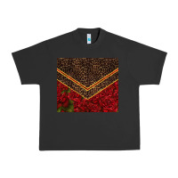 Pigment Black red roses with leopard Urban Heavy Tee - TumblerDesignByShophia