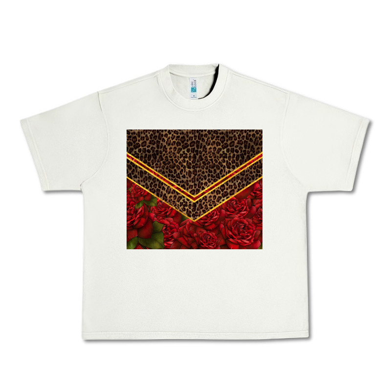 Red Roses With Leopard Urban Heavy Tee by TumblerDesignByShophia | Teevron