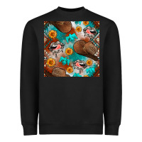 Black western cowboy hat seamless pattern Heavyweight Sweatshirt - BundleAndBundleShop