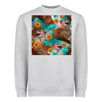 Heather Grey western cowboy hat seamless pattern Heavyweight Sweatshirt - BundleAndBundleShop