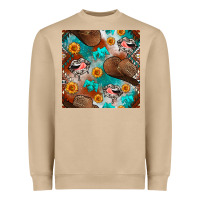 Western Cowboy Hat Seamless Pattern Heavyweight Sweatshirt | Teevron