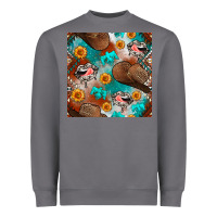 Storm western cowboy hat seamless pattern Heavyweight Sweatshirt - BundleAndBundleShop