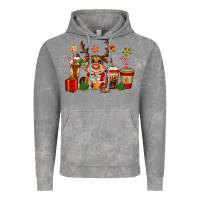 Cloud Rock reindeer coffe cups christmas Vintage Hoodie - CowGirlArtShop