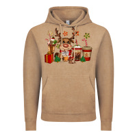Vintage Coffee reindeer coffe cups christmas Vintage Hoodie - CowGirlArtShop