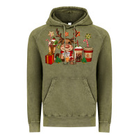 Vintage Olive reindeer coffe cups christmas Vintage Hoodie - CowGirlArtShop