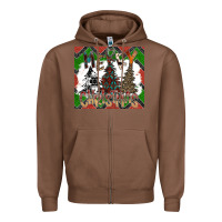 Chestnut merry Christmas Zipper Hoodie - CowhideDigitalArt