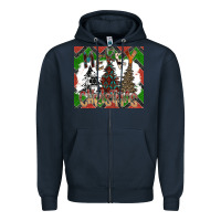 Navy merry Christmas Zipper Hoodie - CowhideDigitalArt