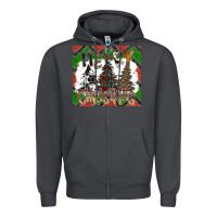 Smoke merry Christmas Zipper Hoodie - CowhideDigitalArt