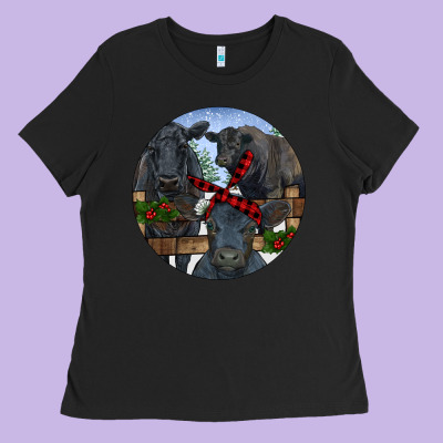 Black Angus Family Ladies Tee Designed By Ranaportraitstore