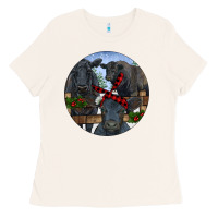 Bone Black Angus Family Ladies Tee - RanaPortraitStore