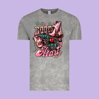 Boots Never Broke My Heart Vintage Tee Designed By Howdyjamesfarm