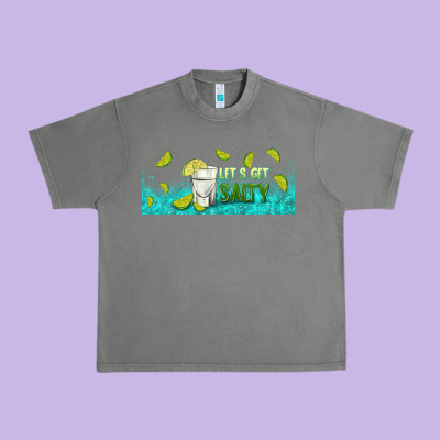 Let's Get Salty With Lime Urban Heavy Tee Designed By Tumblerdesignbyshophia