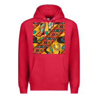Cardinal western cowboy bull skull seamless pattern Premium Hoodie - BundleAndBundleShop