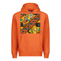 Carrot western cowboy bull skull seamless pattern Premium Hoodie - BundleAndBundleShop