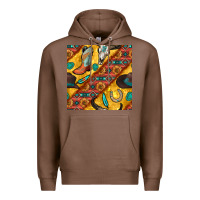 Chestnut western cowboy bull skull seamless pattern Premium Hoodie - BundleAndBundleShop