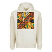 Oatmeal Heather western cowboy bull skull seamless pattern Premium Hoodie - BundleAndBundleShop
