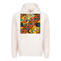 Pale Pink western cowboy bull skull seamless pattern Premium Hoodie - BundleAndBundleShop
