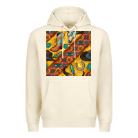 Sandshell western cowboy bull skull seamless pattern Premium Hoodie - BundleAndBundleShop