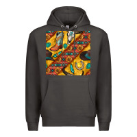 Smoke western cowboy bull skull seamless pattern Premium Hoodie - BundleAndBundleShop