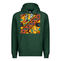 Sports Green western cowboy bull skull seamless pattern Premium Hoodie - BundleAndBundleShop