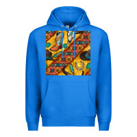 True Royal western cowboy bull skull seamless pattern Premium Hoodie - BundleAndBundleShop