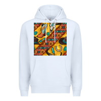 White western cowboy bull skull seamless pattern Premium Hoodie - BundleAndBundleShop
