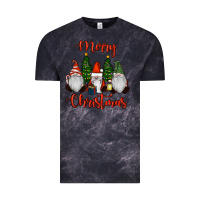 Cloud Black Merry Christmas Gnomes Vintage Tee - RanaPortraitStore