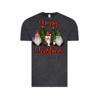 Vintage Black Merry Christmas Gnomes Vintage Tee - RanaPortraitStore