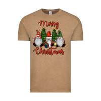 Vintage Coffee Merry Christmas Gnomes Vintage Tee - RanaPortraitStore