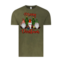 Vintage Olive Merry Christmas Gnomes Vintage Tee - RanaPortraitStore