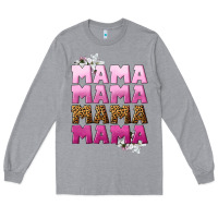 Heather Grey Mama Mama Mama Mama Mother's Day Long Sleeve Tee - CowGirlArtShop