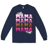 Navy Mama Mama Mama Mama Mother's Day Long Sleeve Tee - CowGirlArtShop