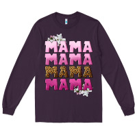 Plum Mama Mama Mama Mama Mother's Day Long Sleeve Tee - CowGirlArtShop