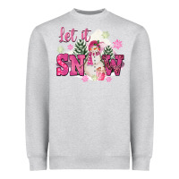 Let It Snow Pink Christmas Heavyweight Sweatshirt | Teevron