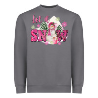 Storm Let It Snow Pink Christmas Heavyweight Sweatshirt - FaDigitalArtStudio