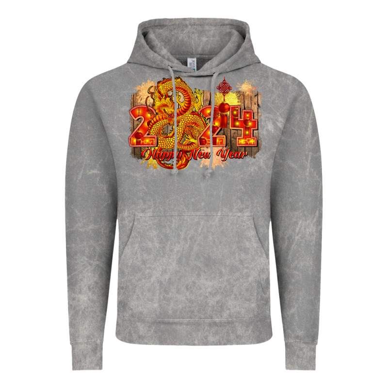 Year Of The Dragon Chinese New Year 2024 Vintage Hoodie by CowGirlArtShop | Teevron