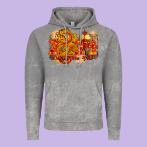 Year Of The Dragon Chinese New Year 2024 Vintage Hoodie Designed By Cowgirlartshop