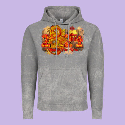 Year Of The Dragon Chinese New Year 2024 Vintage Hoodie Designed By Cowgirlartshop