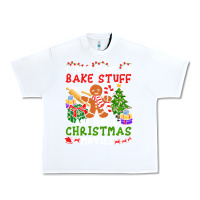 White I Just Want To Bake Stuff And Watch Christmas Movies Urban Heavy Tee - minhPixels