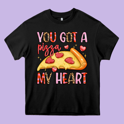 You Got A Pizza My Heart Heavy Core Tee Designed By Lillyallendesigns