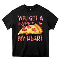 Black you got a pizza my heart Heavy Core Tee - LillyAllenDesigns